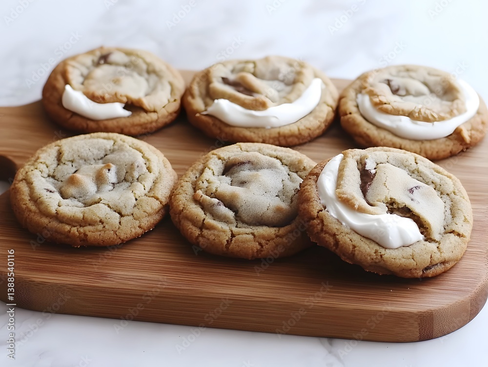 Delicious Chocolate Chip Cookies with Creamy Marshmallow Filling Delicious Chocolate Chip Cookies with Creamy Marshmallow Filling