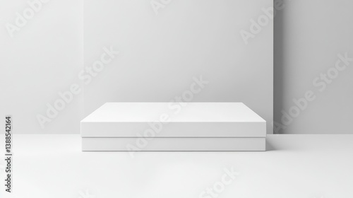 Wallpaper Mural Empty white square platform Torontodigital.ca