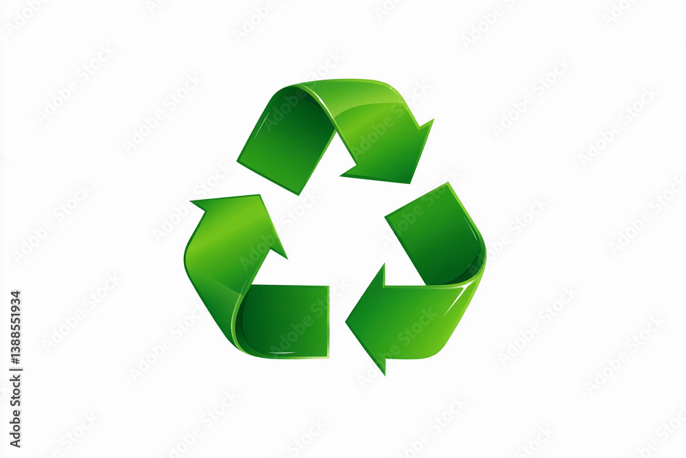 Obraz premium Recycling symbol representing sustainability and environmental consciousness in modern design