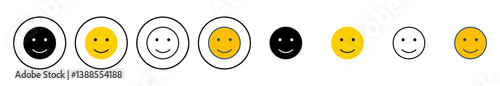 smile icon vector. smile emoticon icon. feedback