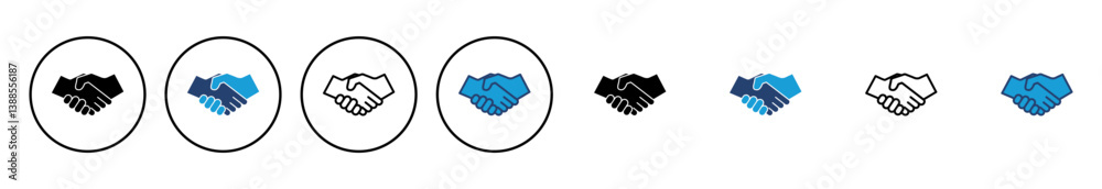 Obraz premium Handshake icon vector. business handshake. contact agreement