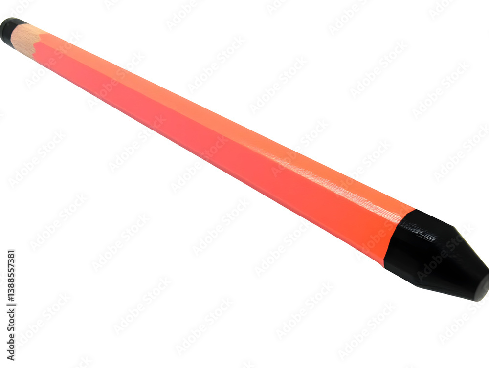 Isolated 3D Illustration Of An Orange Pencil With Transparent Background Isolated 3D Illustration Of An Orange Pencil With Transparent Background