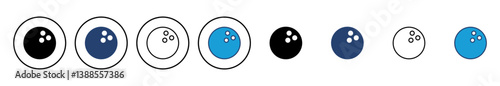 Bowling icon vector. bowling ball and pin icon. bowling pins