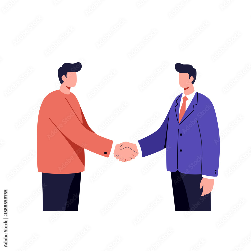 Fototapeta premium Businessmen shaking hands in a professional setting 