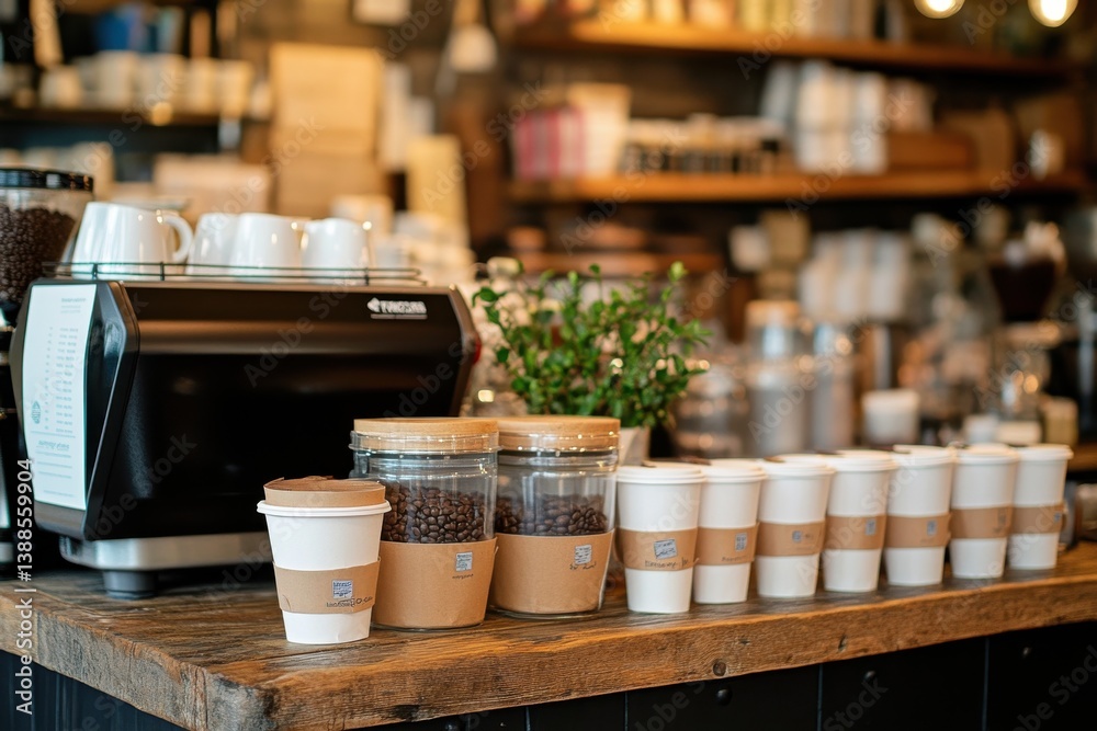 A Bright and Inviting Cafe Counter Featuring a Fresh Pot of Coffee Perfect for Morning Routine and Social Gatherings A Bright and Inviting Cafe Counter Featuring a Fresh Pot of Coffee Perfect for Morning Routine and Social Gatherings