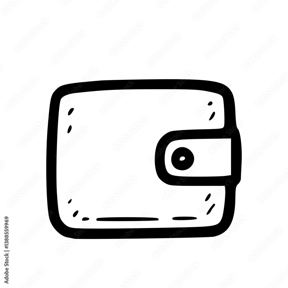 Doodle Wallet Icon Doodle Wallet Icon