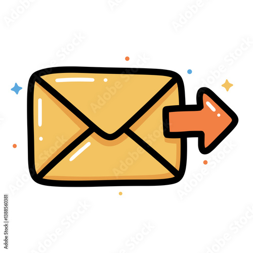 Envelope with Arrow – Email Sending and Messaging App Graphics