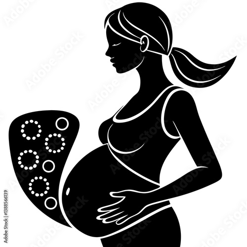 Mother and Child Forehead Silhouette
