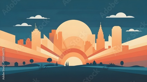 panorama of the city of dubai united arab