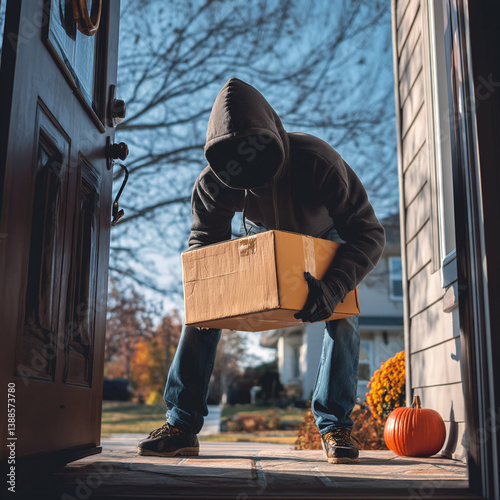 Brazen porch pirate caught on camera stealing holiday package from doorstep
