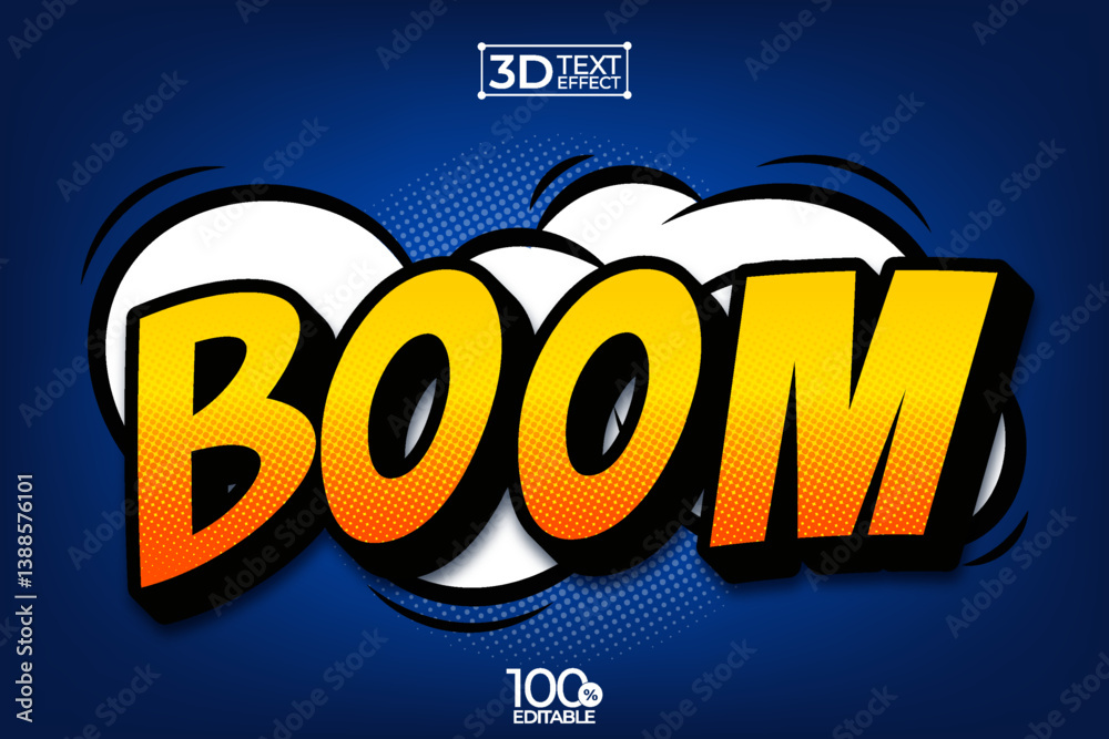 Boom 3d text effect