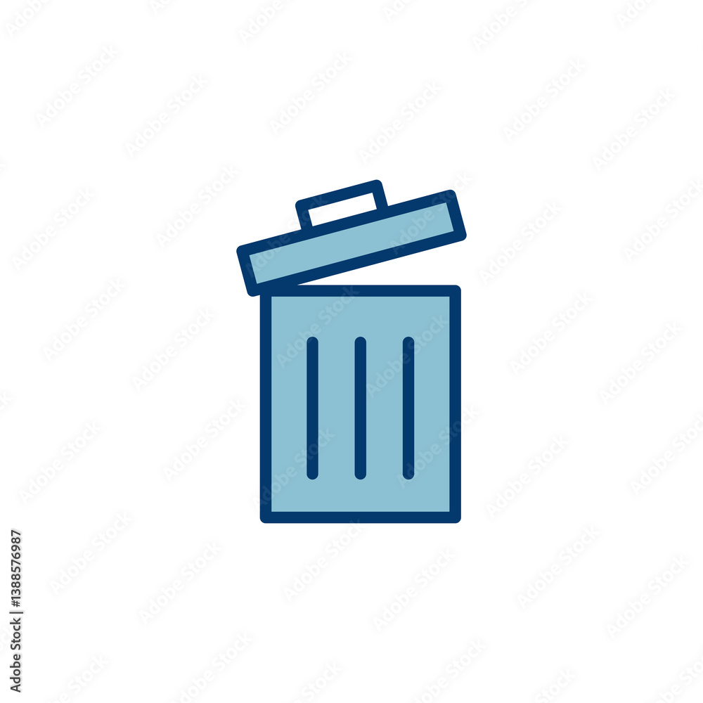 Trash icon vector isolated on white background. trash can icon. Delete icon vector Trash icon vector isolated on white background. trash can icon. Delete icon vector