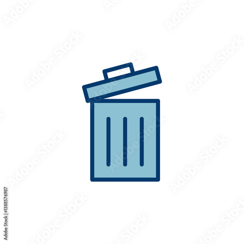 Trash icon vector isolated on white background. trash can icon. Delete icon vector