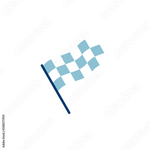 Race flag icon vector isolated on white background. Competition sport flag line vector icon. Racing flag. Start finish flag. Checkered. Start