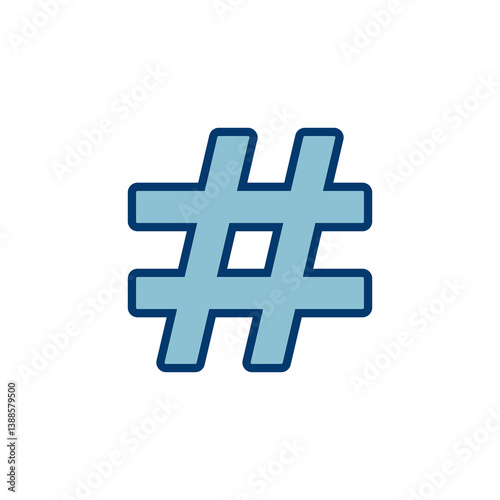 Hashtag icon vector isolated on white background. hashtag vector icon