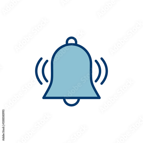 Bell Icon vector isolated on white background. Notification symbol. Bell vector icon