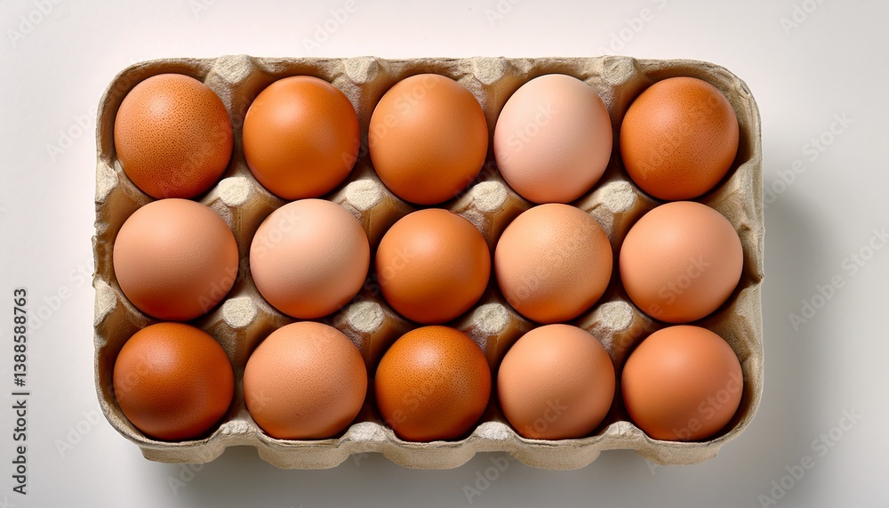 Generated imageA clean, high-resolution image of a dozen fresh eggs neatly arranged in an open carton against a pure white background. Generated imageA clean, high-resolution image of a dozen fresh eggs neatly arranged in an open carton against a pure white background.