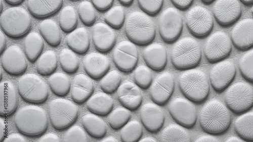 A close-up texture of light gray or white leather with a fine natural grain pattern