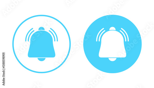 Bell icon vector. Notification sign and symbol for web site design