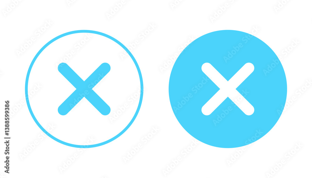 Fototapeta premium Close icon vector. Delete sign and symbol. cross sign