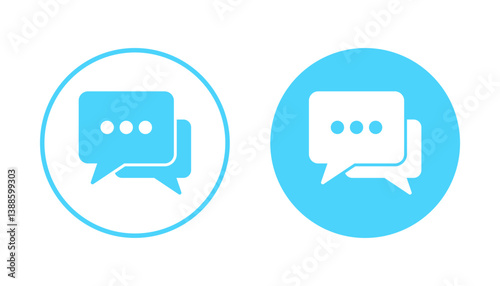 Chat icon vector. speech bubble sign and symbol. comment icon. message
