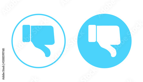 Dislike icon vector. dislike sign and symbol. Hand with thumb down