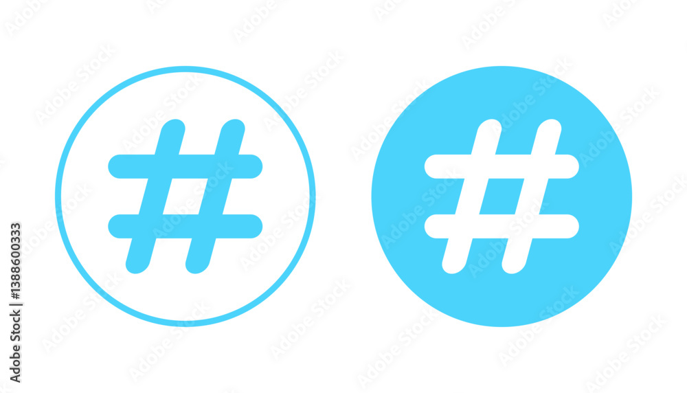 Fototapeta premium Hashtag icon vector. hashtag sign and symbol