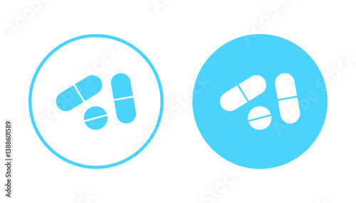 Pills icon vector. capsule icon. Drug sign and symbol