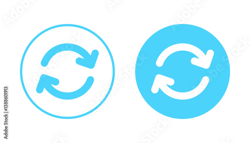 Refresh icon vector. Reload sign and symbol. Update icon.