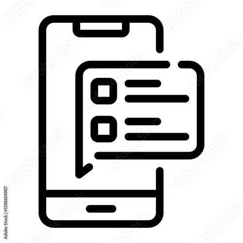 mobile line icon