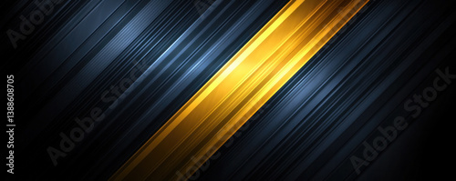 A black and yellow striped background with a blue stripe. The stripes are bold and the colors are contrasting. The image has a modern and edgy feel to it