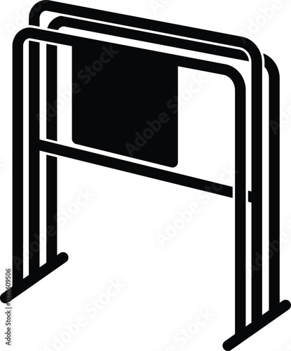 Towel rack vector outline