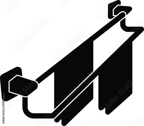 Towel rack vector outline