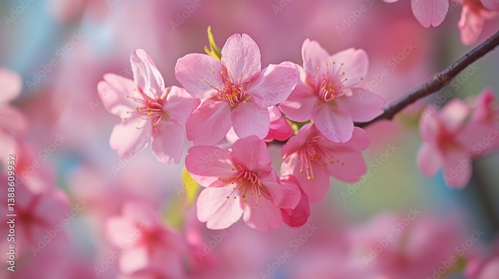 Stunning Pink Cherry Blossoms in Full Bloom Stunning Pink Cherry Blossoms in Full Bloom