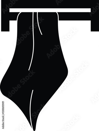 Towel rack vector outline