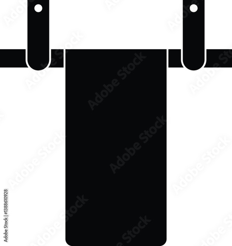 Towel rack vector outline