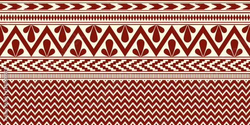 Seamless ethnic pattern made of geometric shapes design for all types of textiles and printing, fabric, clothing, embroidery, bohemian style, carpet.	