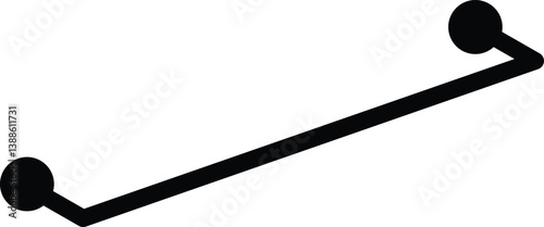 Towel rack vector outline