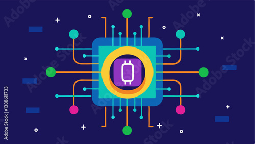 Quantum Computing Power Illustrate a large quantum computer with its components glowing surrounded by binary digits 0s and 1s combining with qubits showcasing the fusion of classic