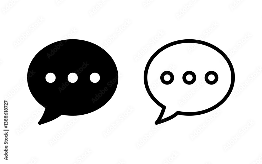 Chat icon vector illustration. speech bubble sign and symbol. comment icon. message Chat icon vector illustration. speech bubble sign and symbol. comment icon. message