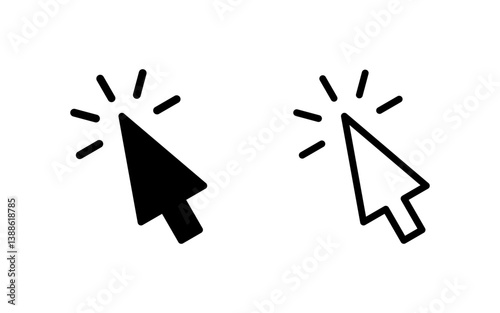 Click icon vector illustration. pointer arrow sign and symbol. cursor icon