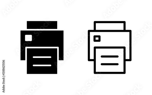 Print icon vector illustration. printer sign and symbol