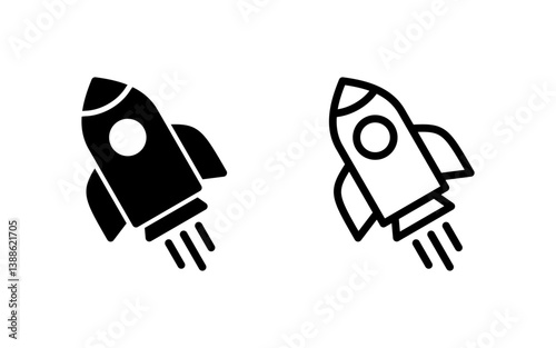 Rocket icon vector illustration. Startup sign and symbol. rocket launcher icon