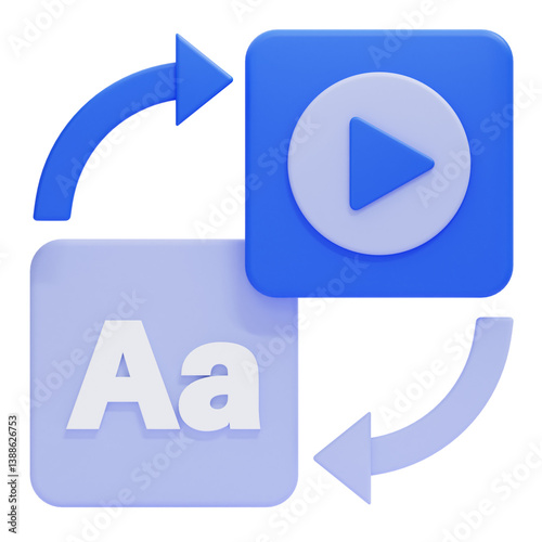 PNG 3D text to video Icon Isolated on a White Background Free Download PNG 3D text to video Icon Isolated on a White Background - GFXLoad