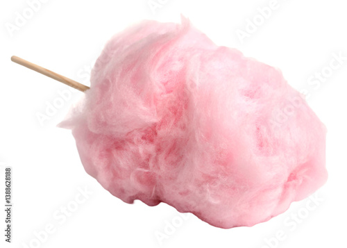 Tasty cotton candy isolated transparent background Generative Ai.
