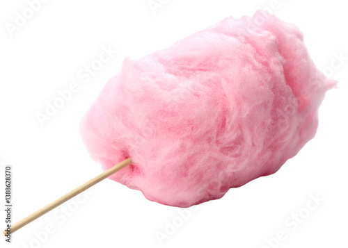 Tasty cotton candy isolated transparent background.
