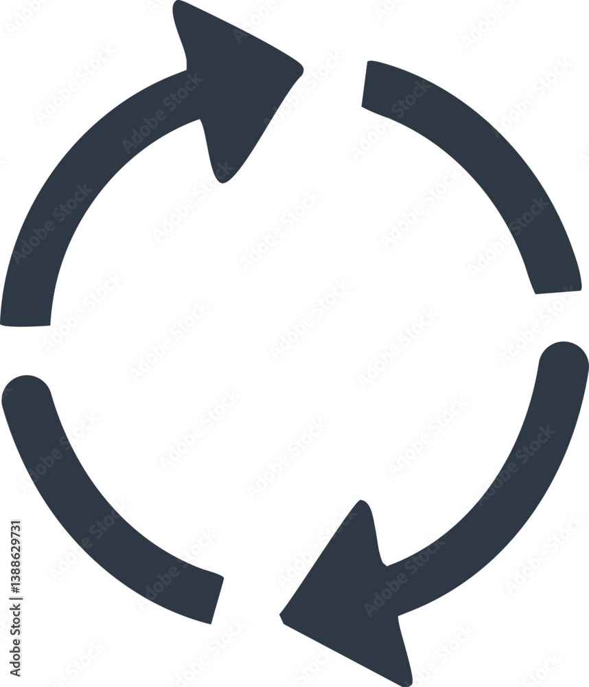 Symbol of reload, refresh, loading, recycle and repeat. Symbol of reload, refresh, loading, recycle and repeat.
