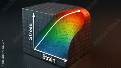 simulation of engineering principles is illustrated through stress strain graph showcasing material behavior photo