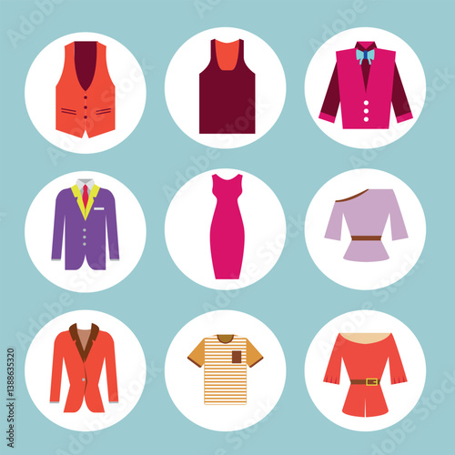 Illustration of women's clothing that is very fashionable and comfortable to wear