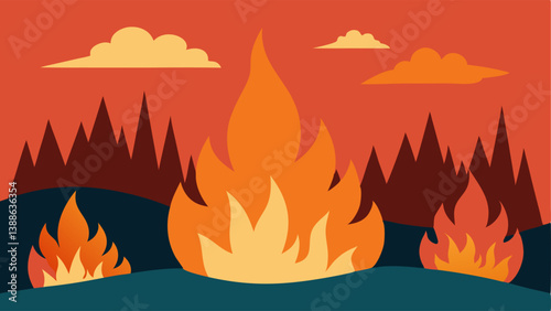 Fire Risk A landscape charred by wildfires exacerbated by invasive grass species that are more flammable stressing the role of certain invasives in increasing fire risk.